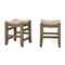 Alaterre Furniture Newport Set of Two 18"H Wood Stools with Rush Seats ANNP202071 - alternate 1
